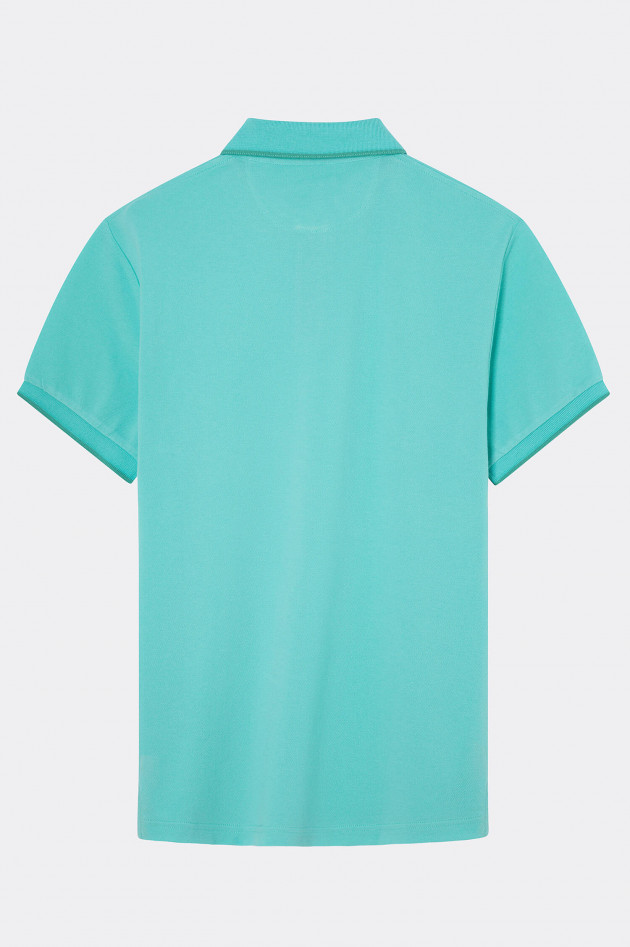 Hackett London Poloshirt mit Korallenmuster-Details in Mint