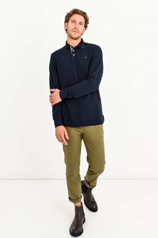 Hackett London Piquee Poloshirt in Navy