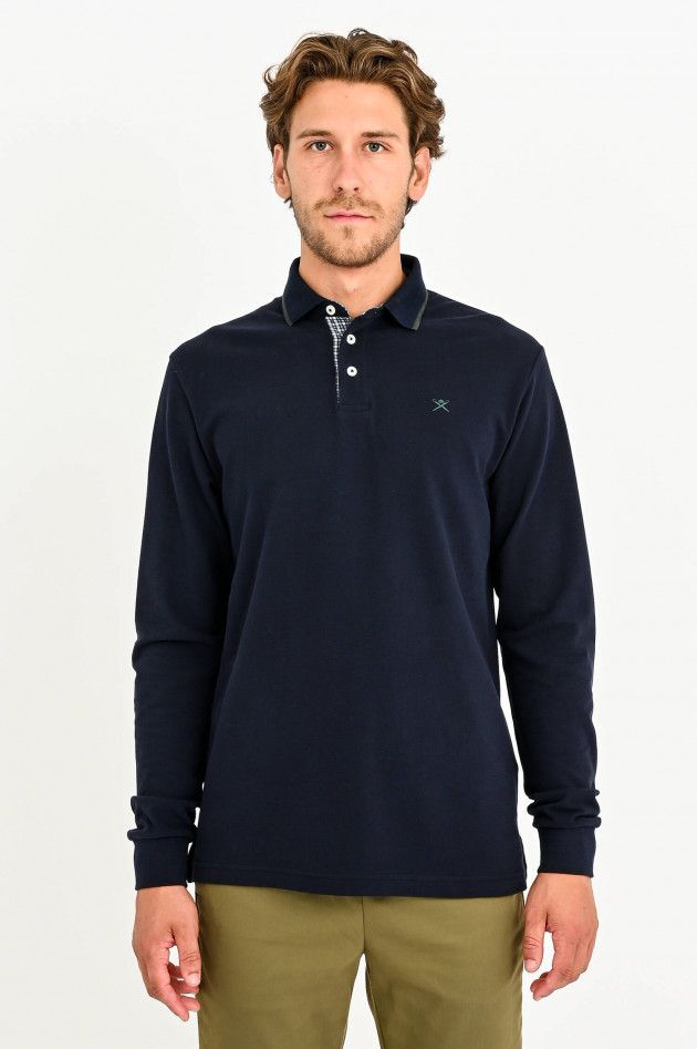 Hackett London Piquee Poloshirt in Navy