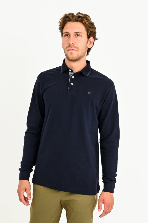 Hackett London Piquee Poloshirt in Navy