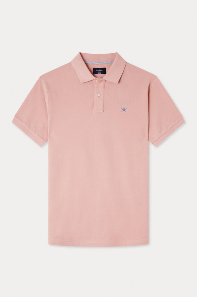 Hackett London Polo mit Logo-Stitching in Rosé
