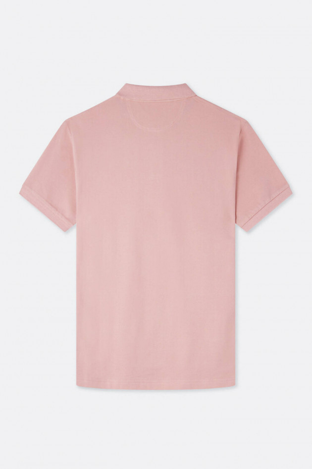 Hackett London Polo mit Logo-Stitching in Rosé