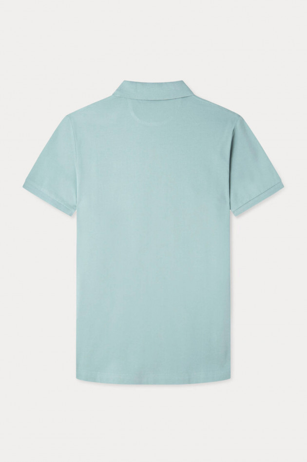 Hackett London Polo mit Logo-Stitching in Graublau