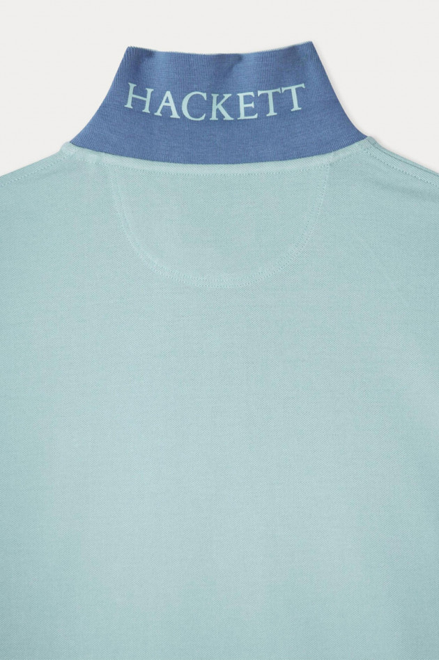 Hackett London Polo mit Logo-Stitching in Graublau