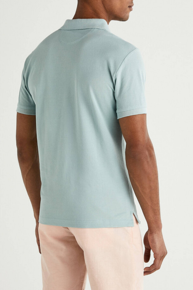 Hackett London Polo mit Logo-Stitching in Graublau