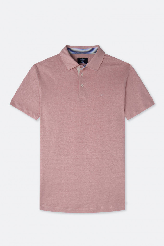 Hackett London Poloshirt aus Leinen in Rosé