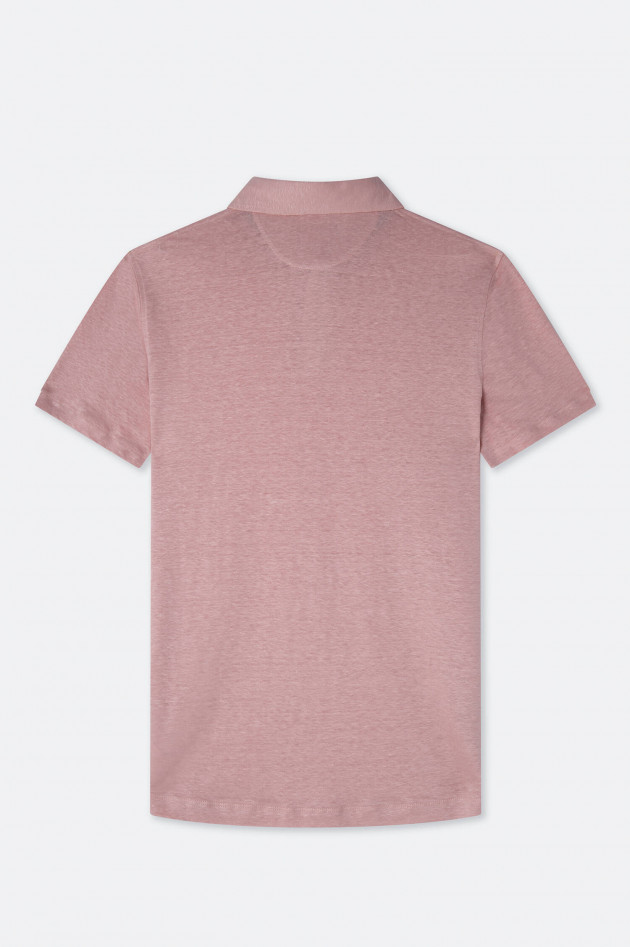 Hackett London Poloshirt aus Leinen in Rosé