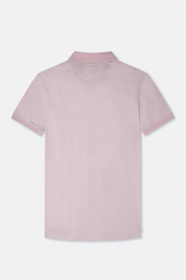 Hackett London Gestreiftes Jersey-Poloshirt in Rosé