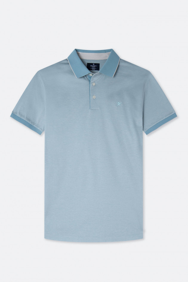 Hackett London Gestreiftes Jersey-Poloshirt in Mint