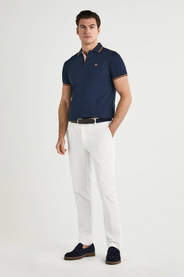 Hackett London Jersey-Poloshirt in Navy