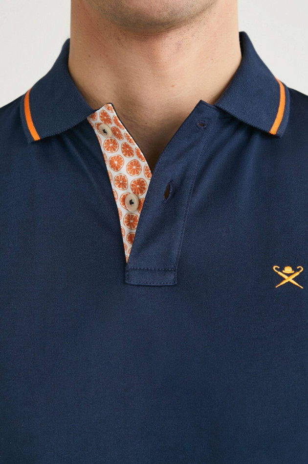 Hackett London Jersey-Poloshirt in Navy