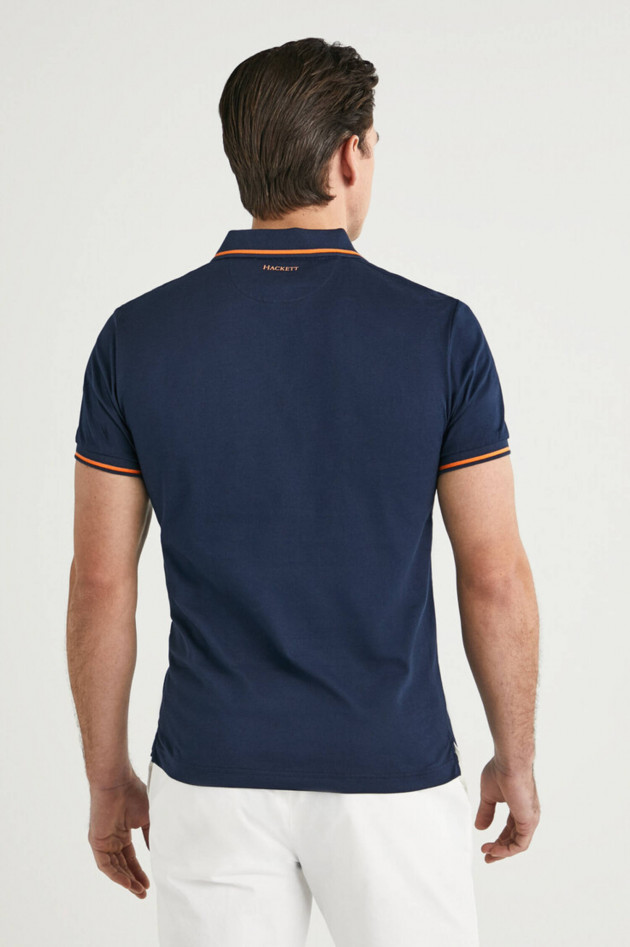 Hackett London Jersey-Poloshirt in Navy