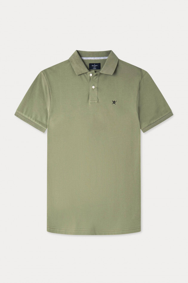 Hackett London Polo mit Logo-Stitching in Oliv