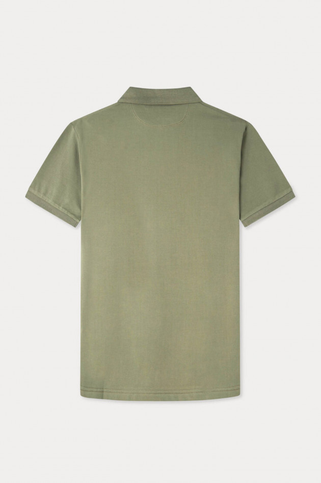 Hackett London Polo mit Logo-Stitching in Oliv