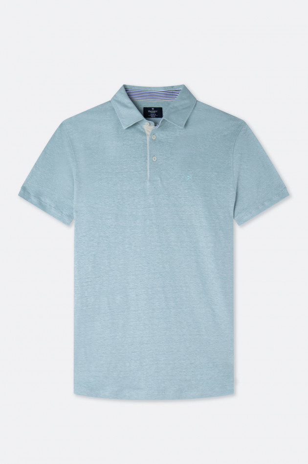 Hackett London Poloshirt aus Leinen in Mint