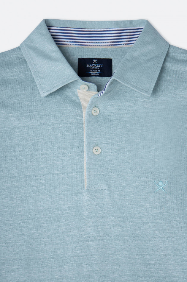 Hackett London Poloshirt aus Leinen in Mint