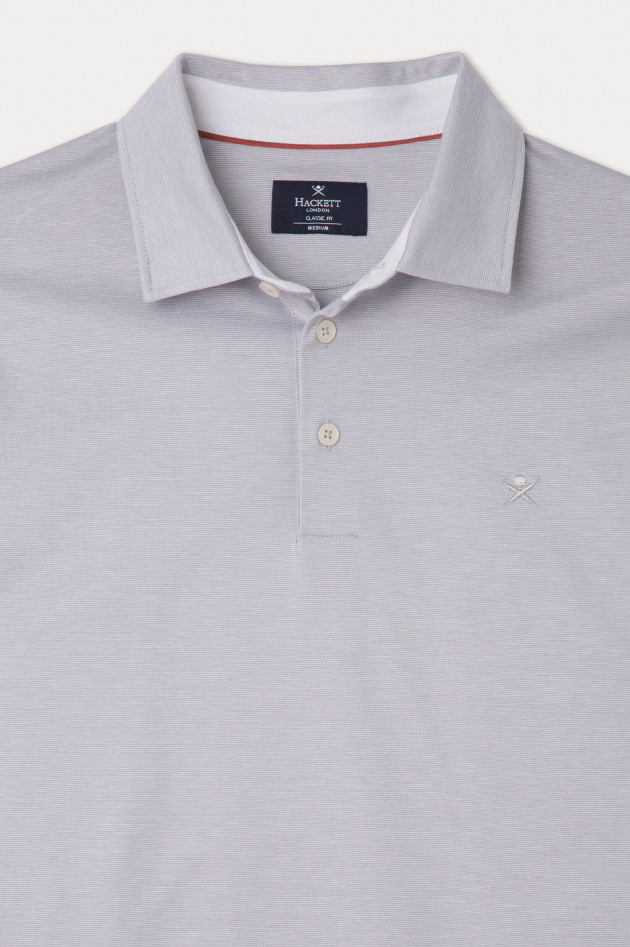 Hackett London Poloshirt in Grau meliert