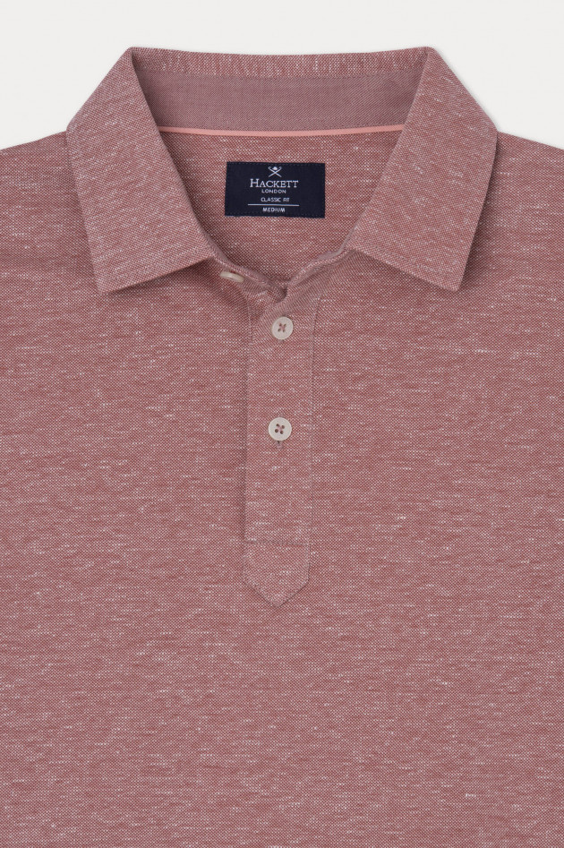 Hackett London Poloshirt aus hochwertigem Material-Mix in Rot