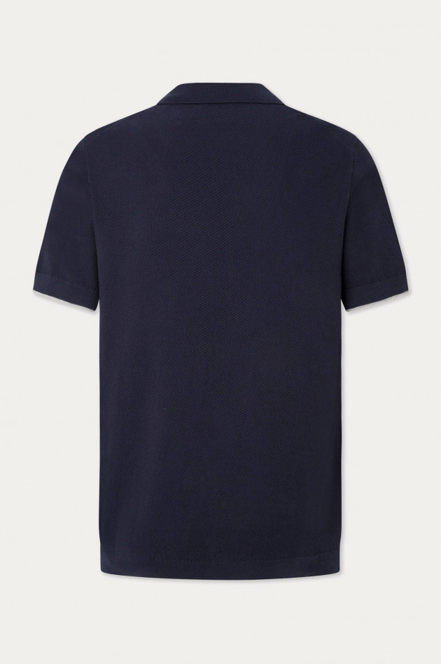 Hackett London Poloshirt mit Struktur in Navy