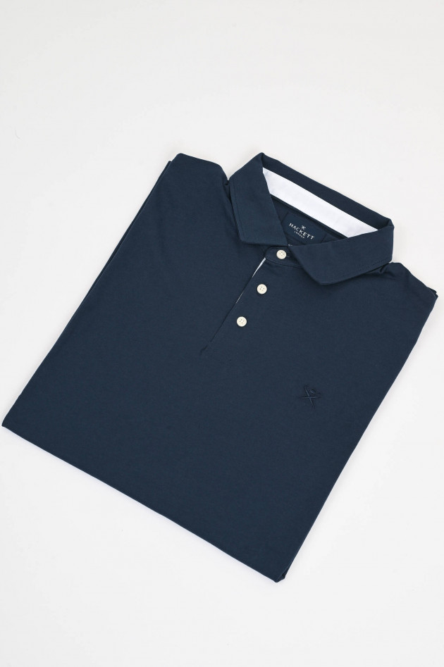 Hackett London Polo-Shirt mit eingesticktem Logo in Navy