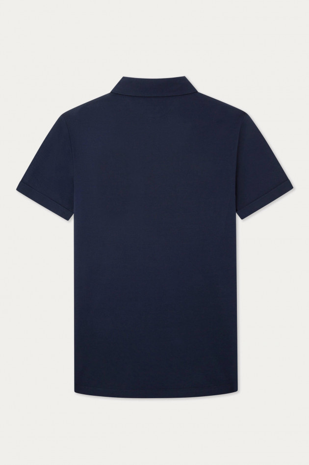 Hackett London Poloshirt in Mittelblau meliert