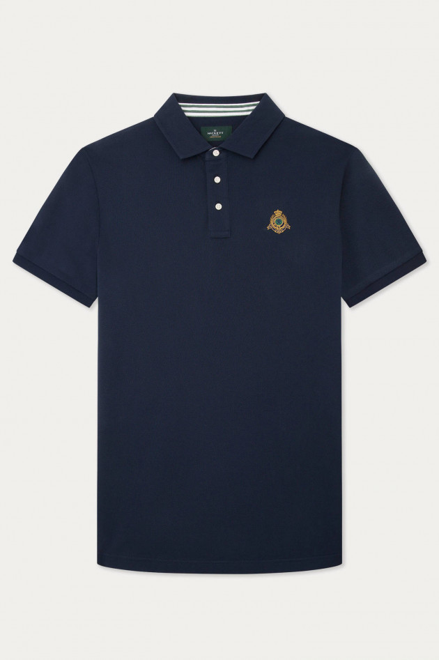 Hackett London Polo-Shirt mit gesticktem Logo in Navy