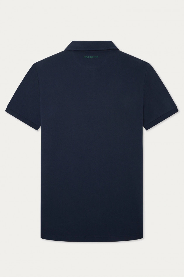 Hackett London Polo-Shirt mit gesticktem Logo in Navy