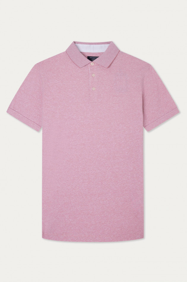 Hackett London Poloshirt in Sandrosa meliert