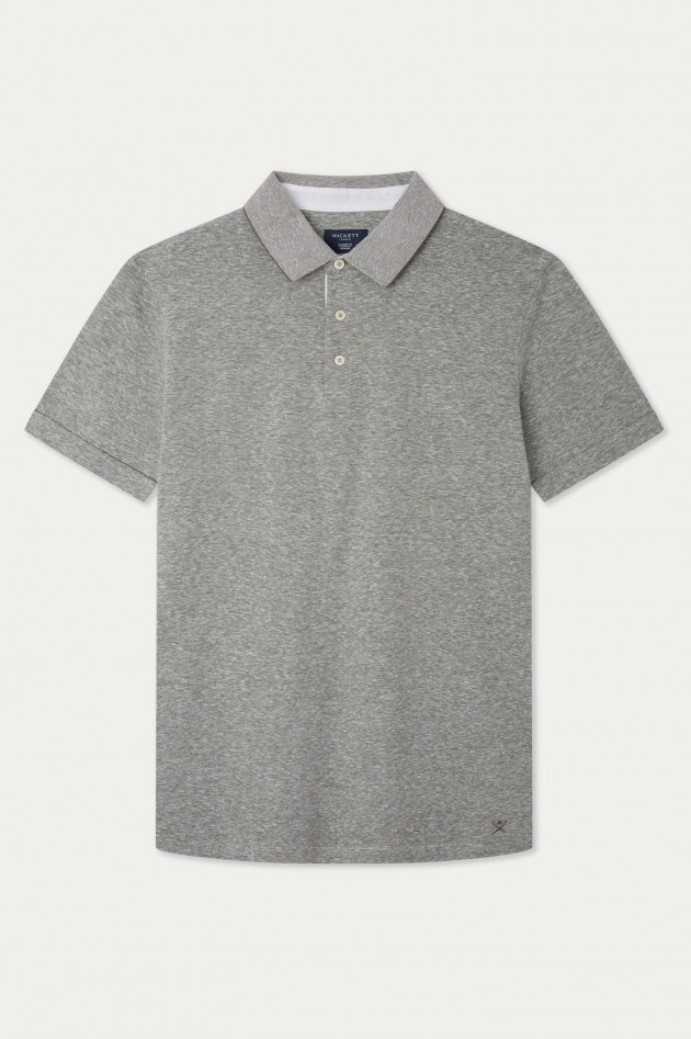 Hackett London Poloshirt in Khaki meliert