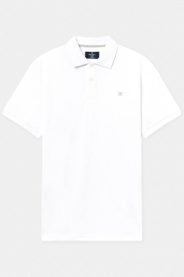 Hackett London Polo-Shirt mit gesticktem Logo in Weiß