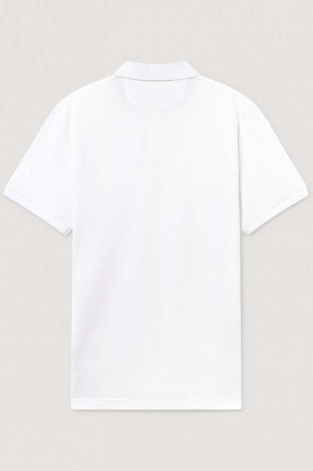 Hackett London Polo-Shirt mit gesticktem Logo in Weiß