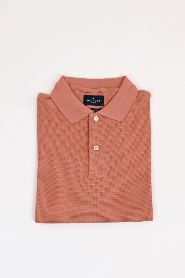 Hackett London Polo-Shirt mit gesticktem Logo in Dark Peach