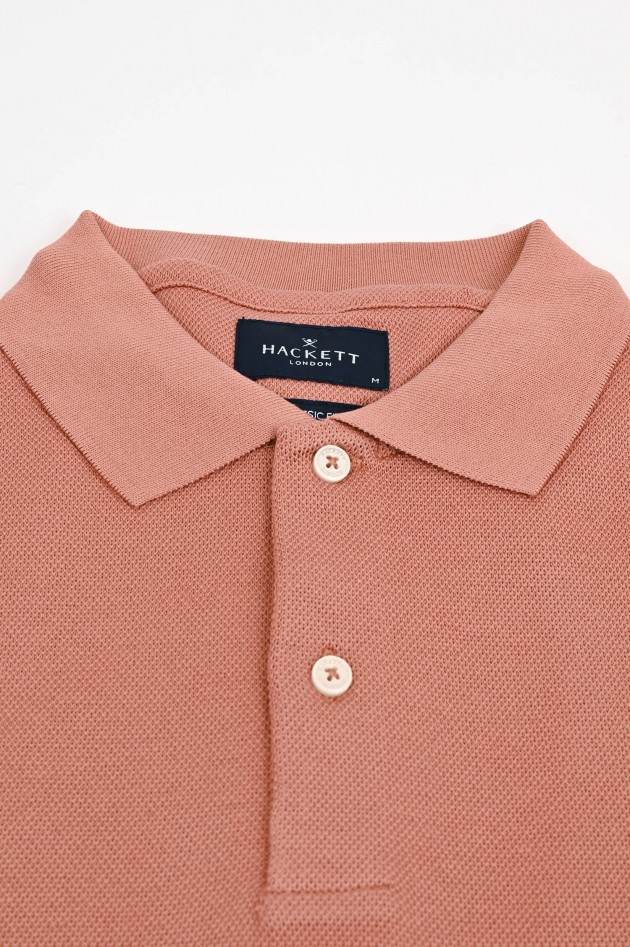 Hackett London Polo-Shirt mit gesticktem Logo in Dark Peach