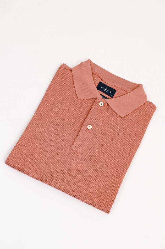 Hackett London Polo-Shirt mit gesticktem Logo in Dark Peach