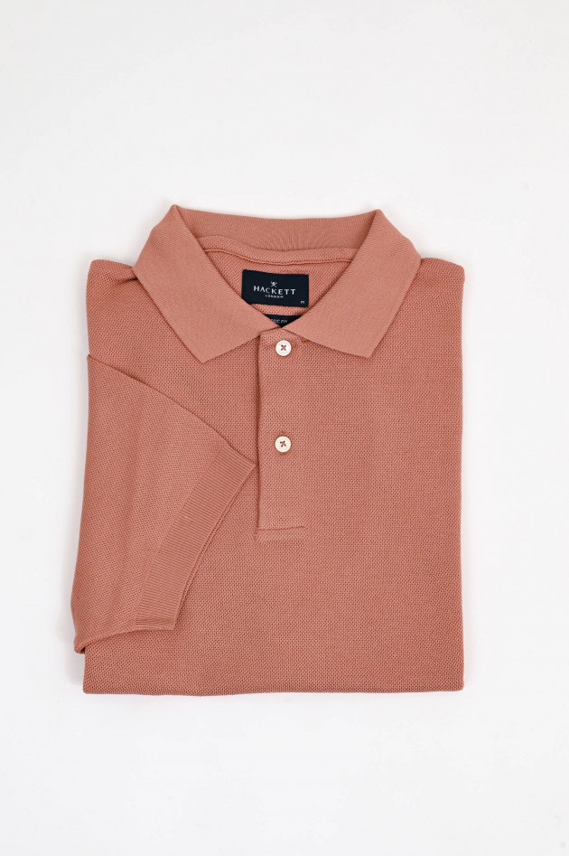 Hackett London Polo-Shirt mit gesticktem Logo in Dark Peach