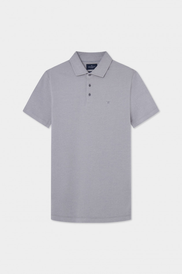 Hackett London  Polo-Shirt mit gesticktem Logo in Hellgrau