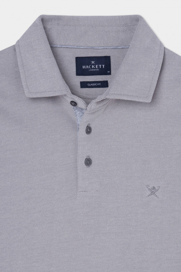Hackett London  Polo-Shirt mit gesticktem Logo in Hellgrau