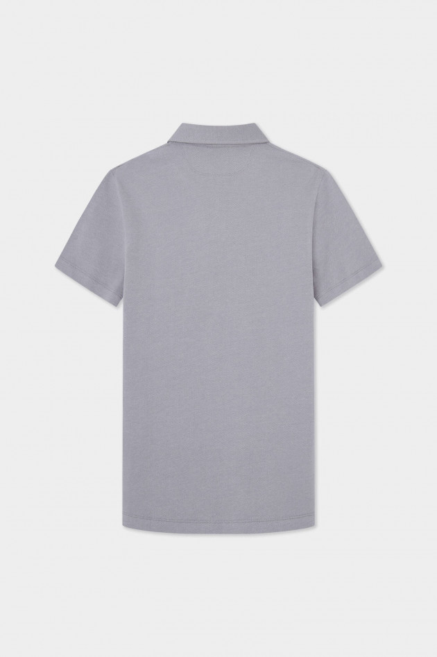 Hackett London  Polo-Shirt mit gesticktem Logo in Hellgrau