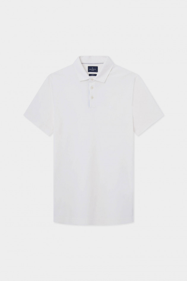 Hackett London  Polo-Shirt mit gesticktem Logo in Weiß