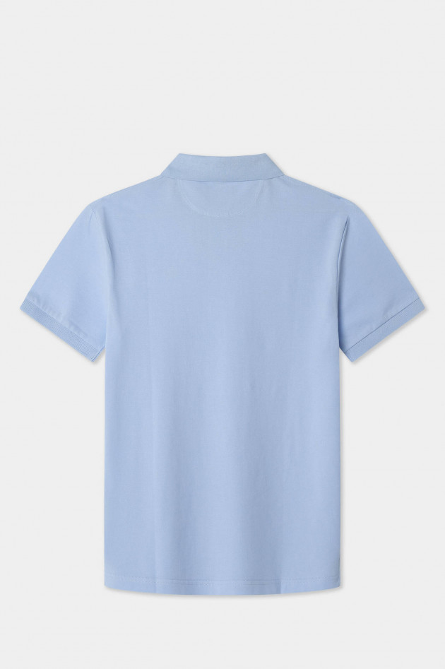 Hackett London Poloshirt mit gesticktem Logo in Hellblau