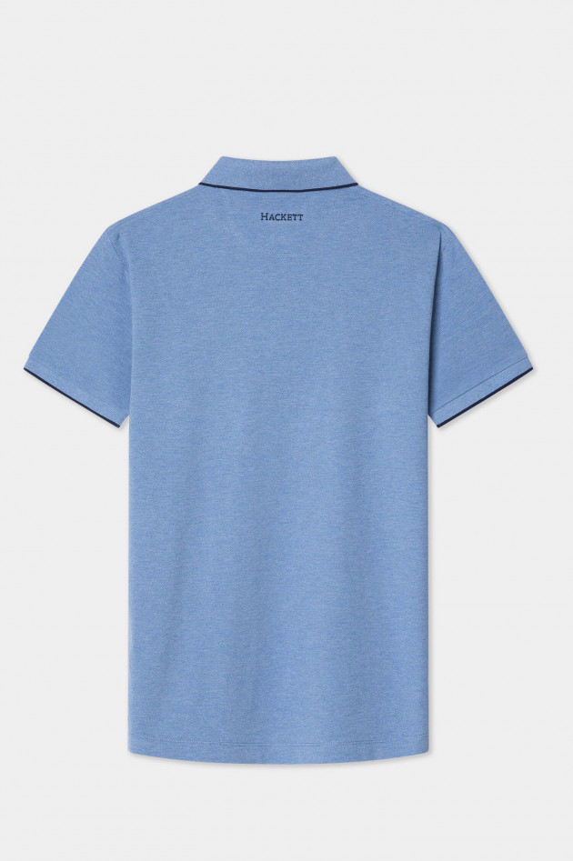Hackett London Poloshirt mit Logo in Kontrastfarbe in Jetty