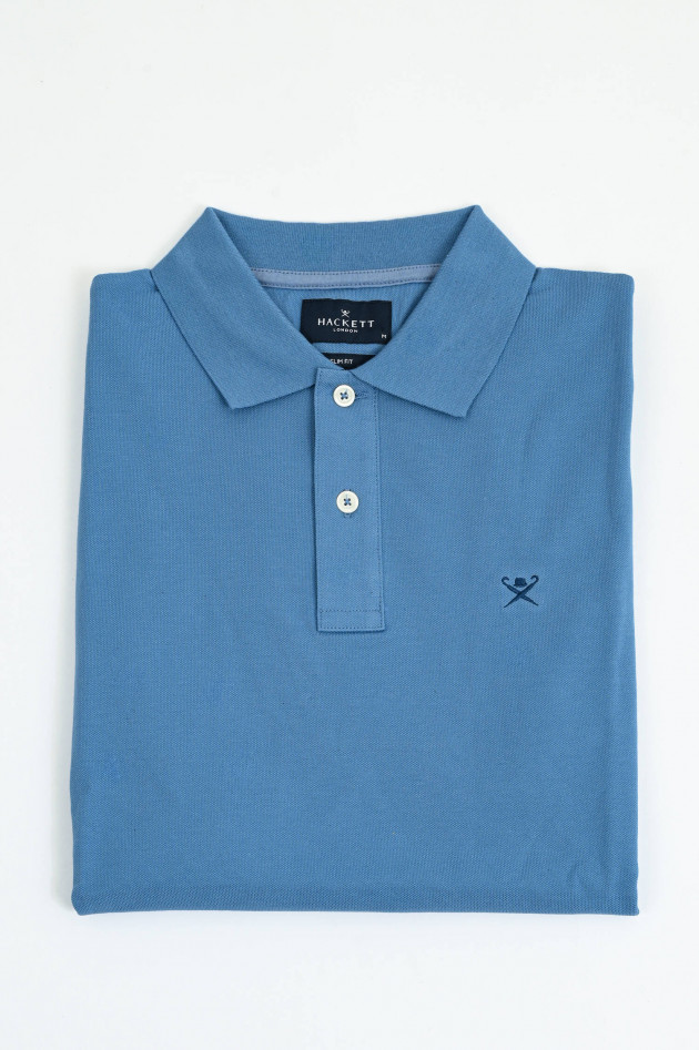 Hackett London  Poloshirt mit gesticktem Logo in Pacific Blue