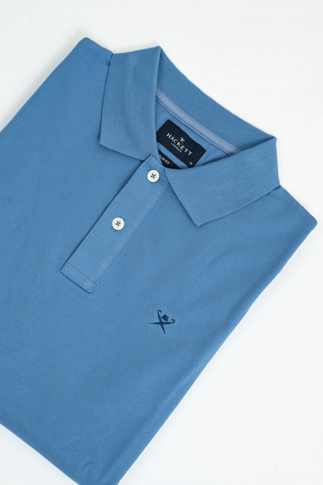 Hackett London  Poloshirt mit gesticktem Logo in Pacific Blue