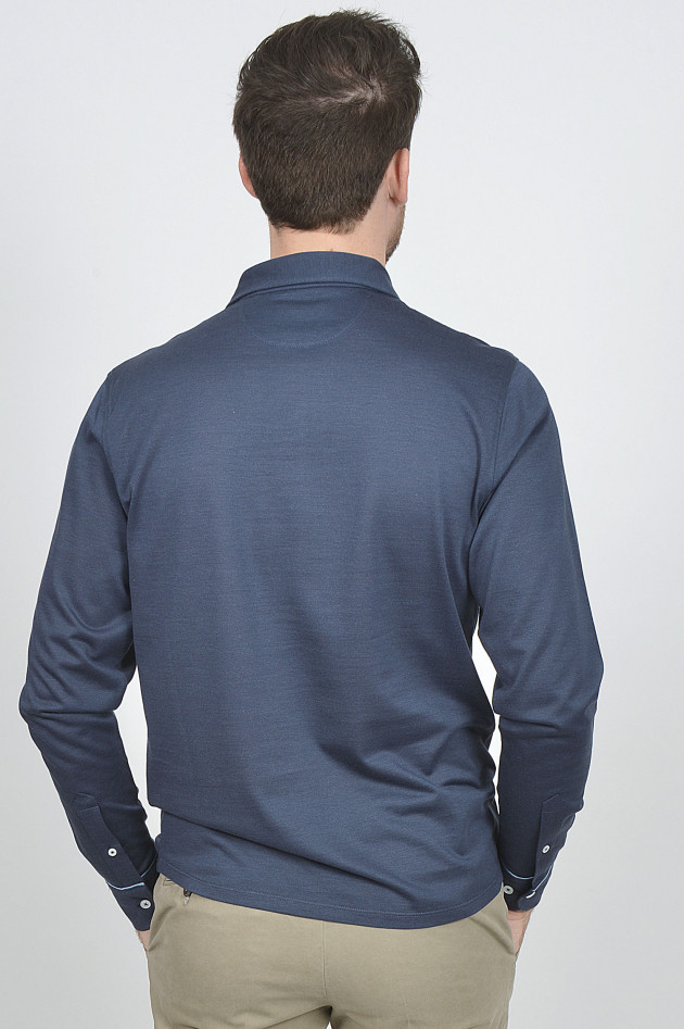 Hackett London Polo in Navy meliert