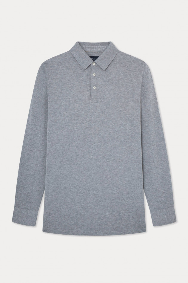 Hackett London Poloshirt in Grau meliert