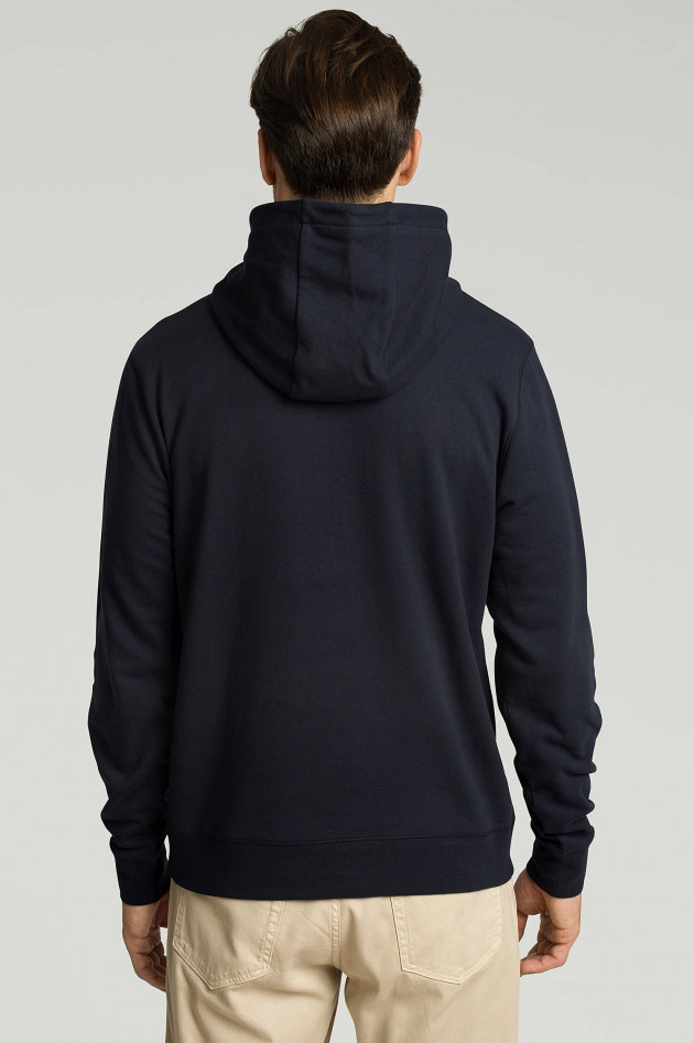 Hackett London Hoodie mit Label-Schriftzug in Navy