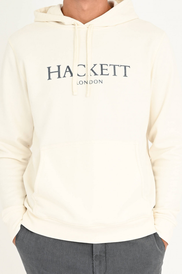 Hackett London Hoodie mit Brand-Schriftzug in Natur