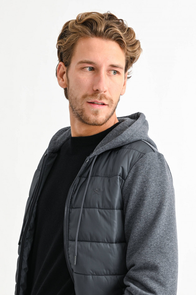 Hackett London Hoodie Jacke in Anthrazit