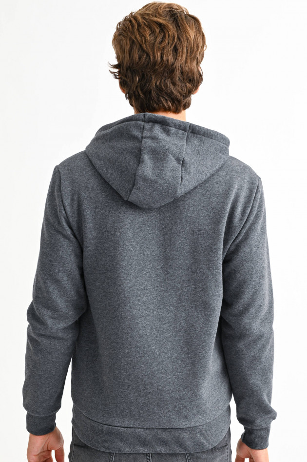 Hackett London Hoodie Jacke in Anthrazit