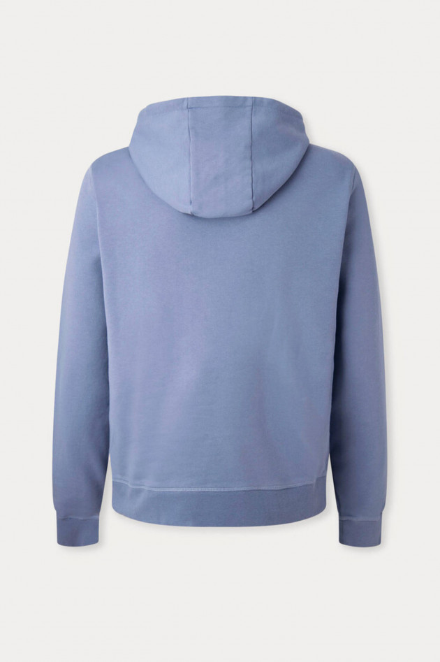 Hackett London Hoodie mit Brand-Schriftzug in Mittelblau